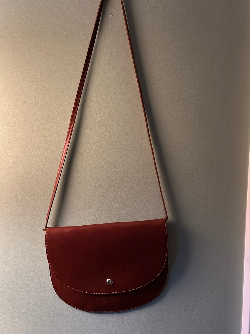 Sezane Brown Leather Crossbody or Clutch Bag